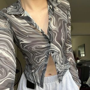 Sheer top from Garage